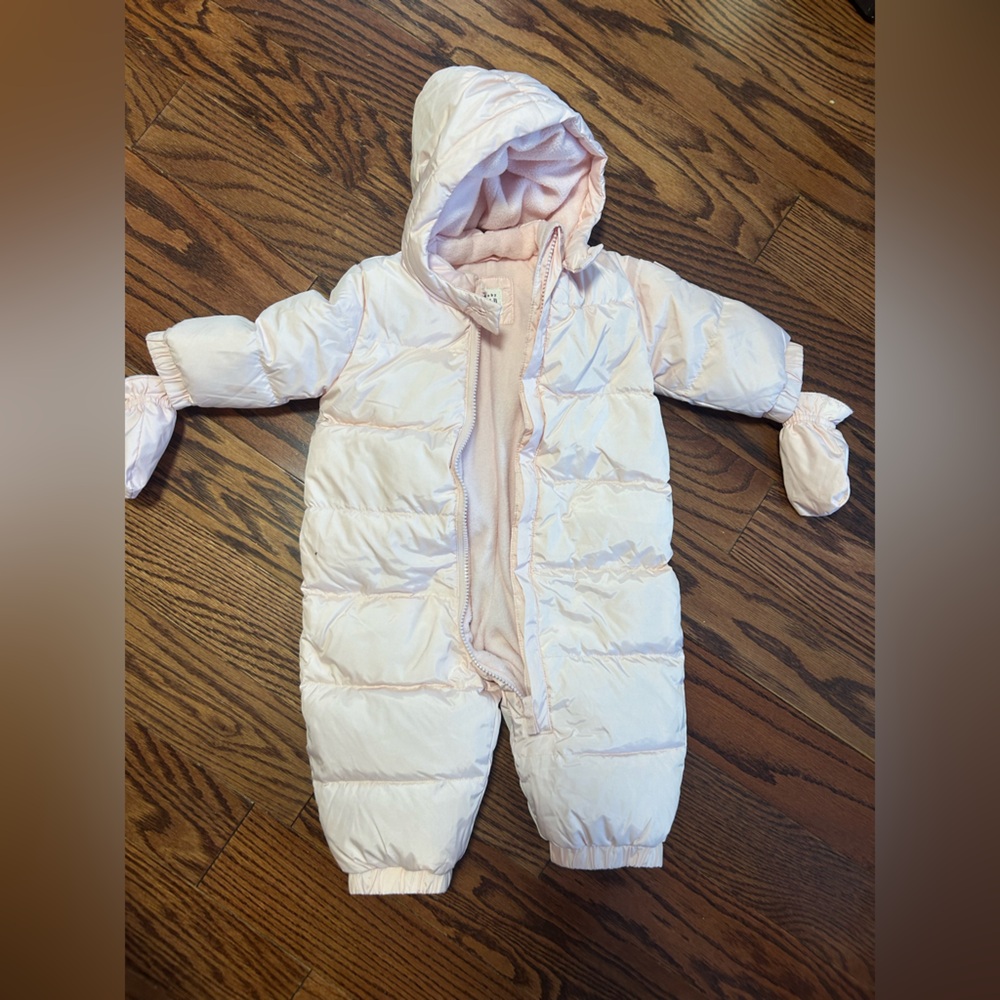 6-12m GAP Soft Pink Baby Snowsuit